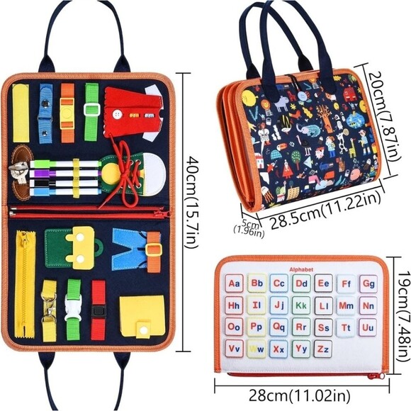 NWT Two different toddler life skills sensory busy books for travel & learning. - Picture 7 of 10